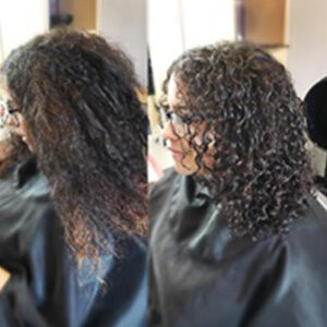 hair styling of curly hair