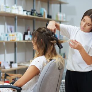 beauty salon hair styling