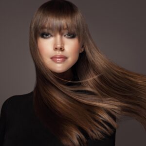 woman with straight hair