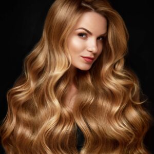 woman with wavy blonde hair