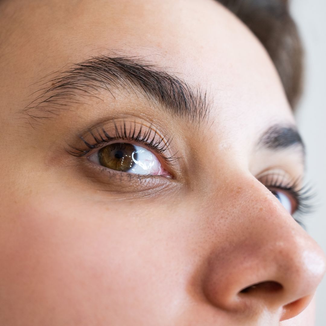 Woman with lifted eyelashes