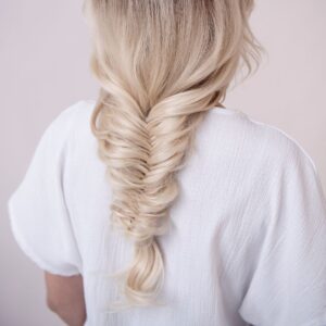blonde fish tail braid