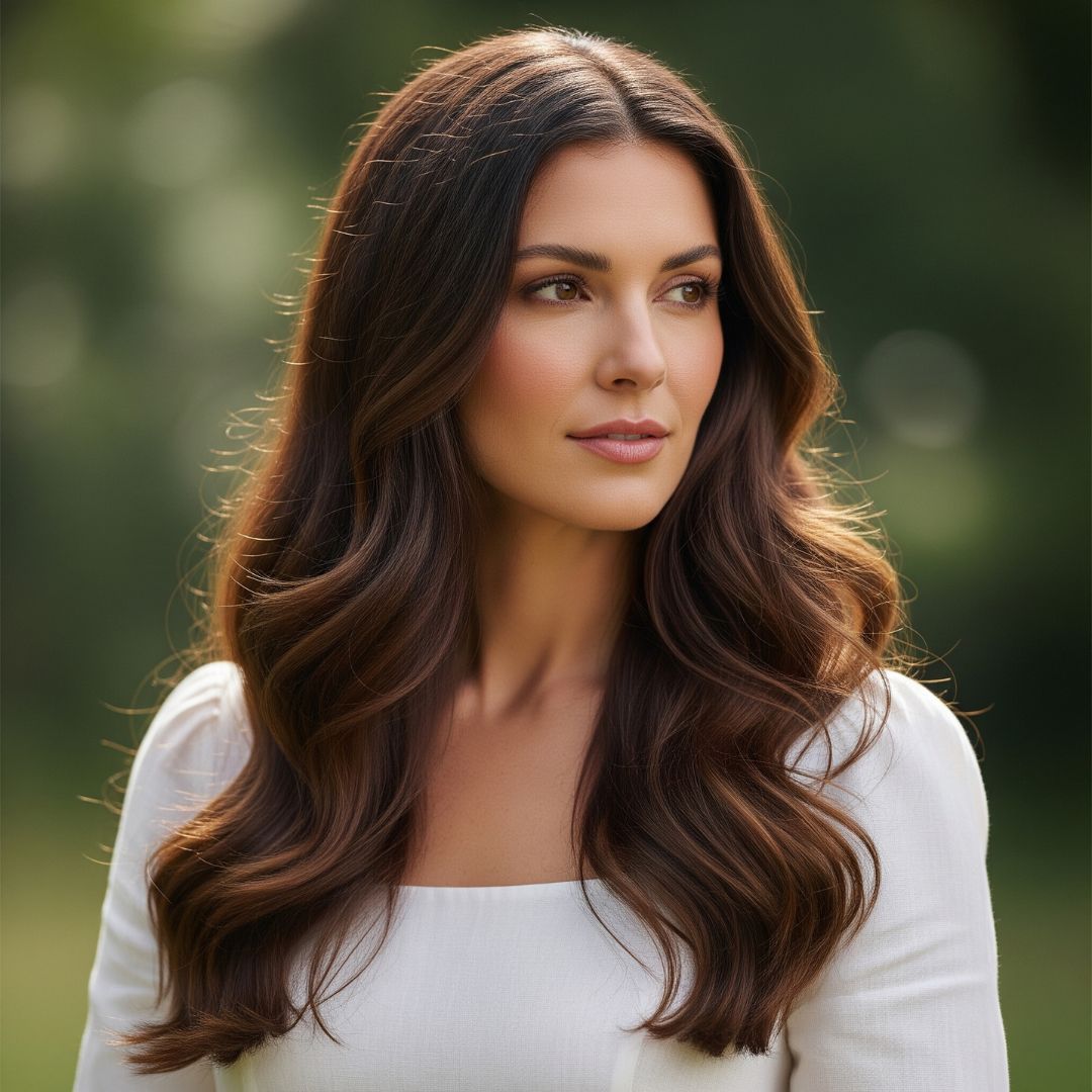 a woman with a square face shape