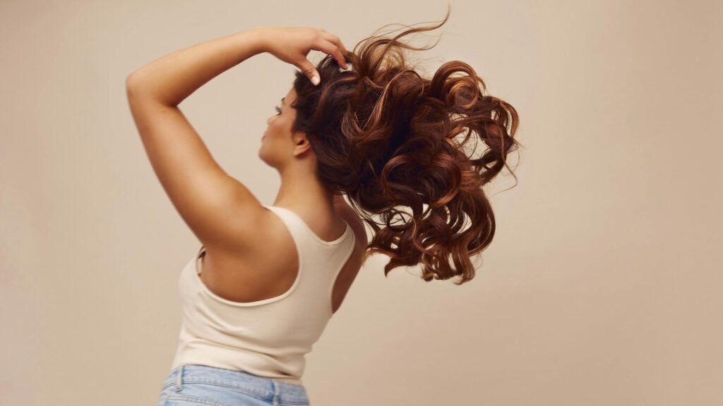 woman with pretty, healthy hair