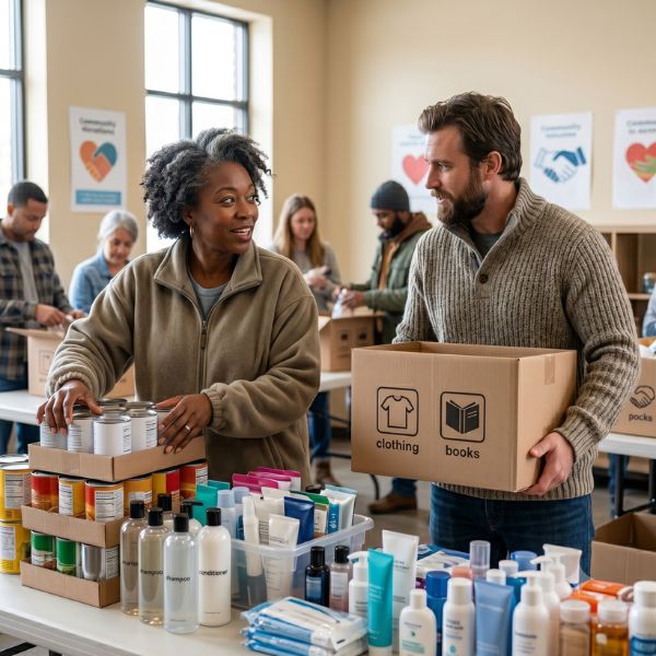 people volunteering